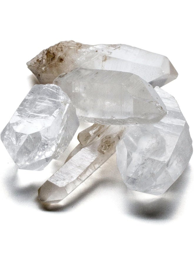 KALIFANO Quartz Points Bundle (500+ Carats) - Bulk High Energy Raw Lemurian Reiki Cuarzo Crystal Used for Clarity and Purpose - Information Card Included (Family Owned & Operated) - Image 1